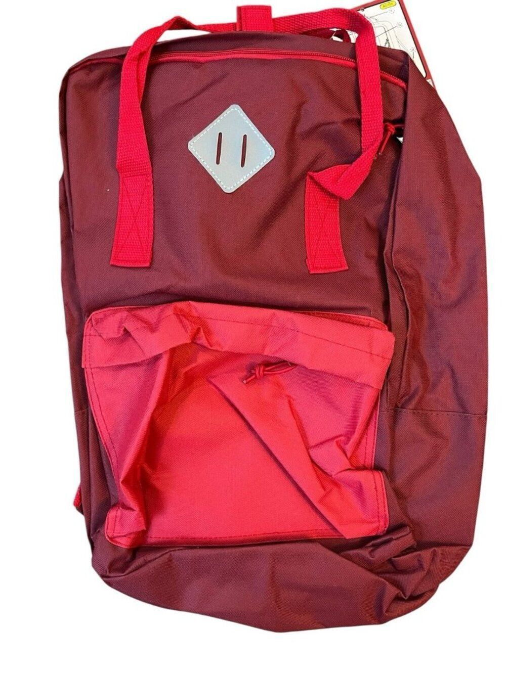 Large Maroon Moda West Backpack Hiking School Bag Lightweight 18 in NWT